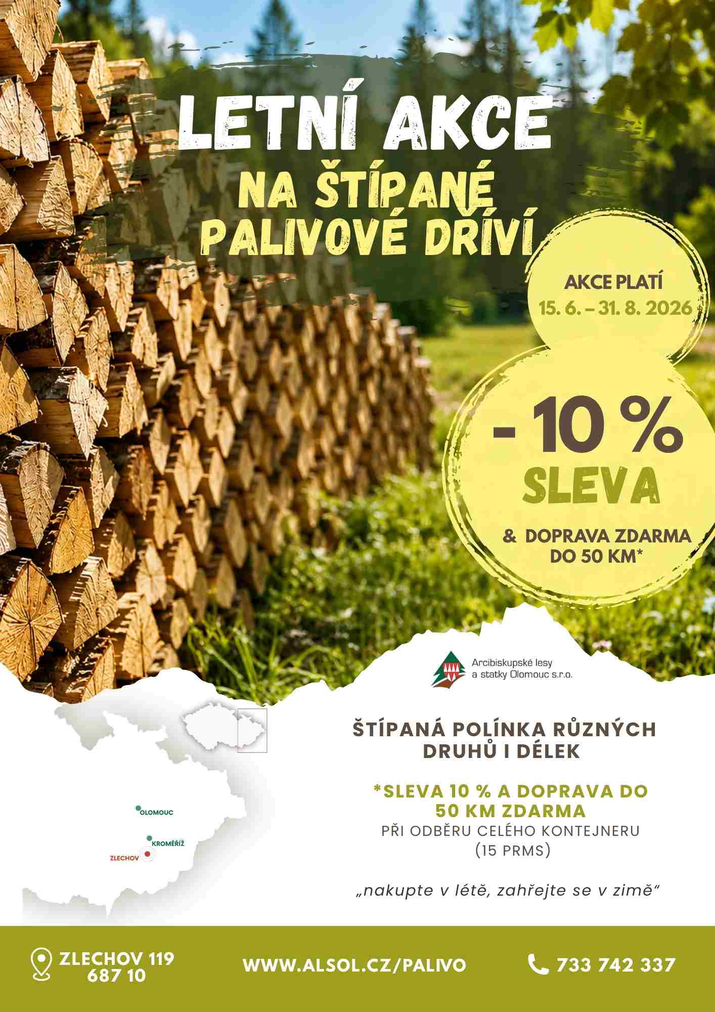 Štípané palivové dříví