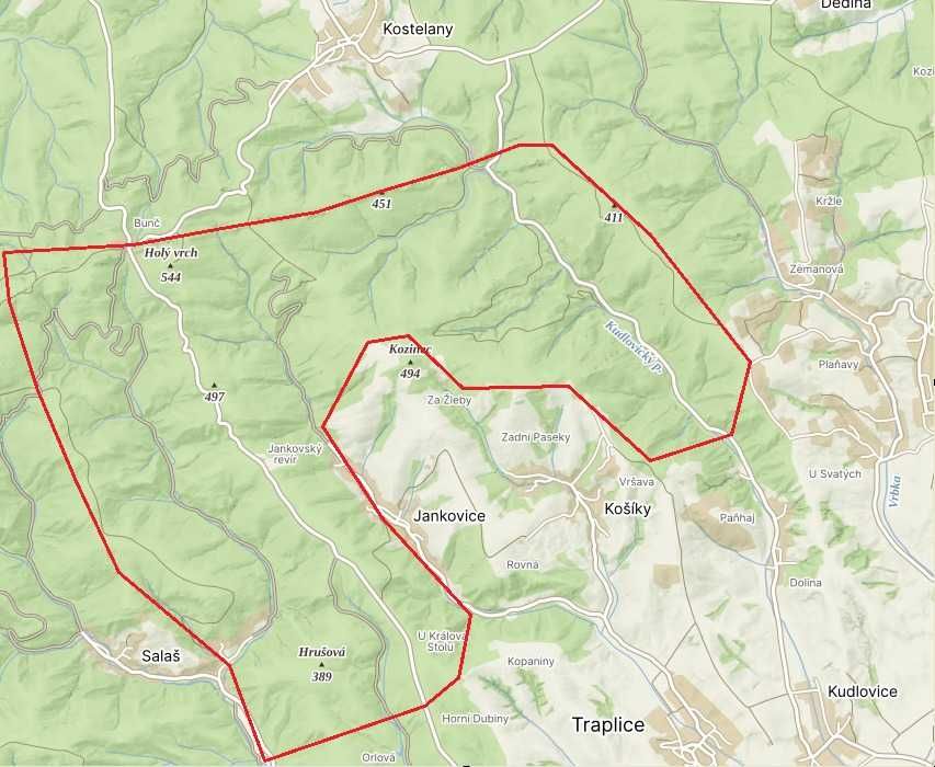 UPOZORNĚNÍ – naháňka v okolí obcí Jankovice, Kostelany, Košíky, Kudlovice, Salaš, Traplice, Velehrad a Modrá