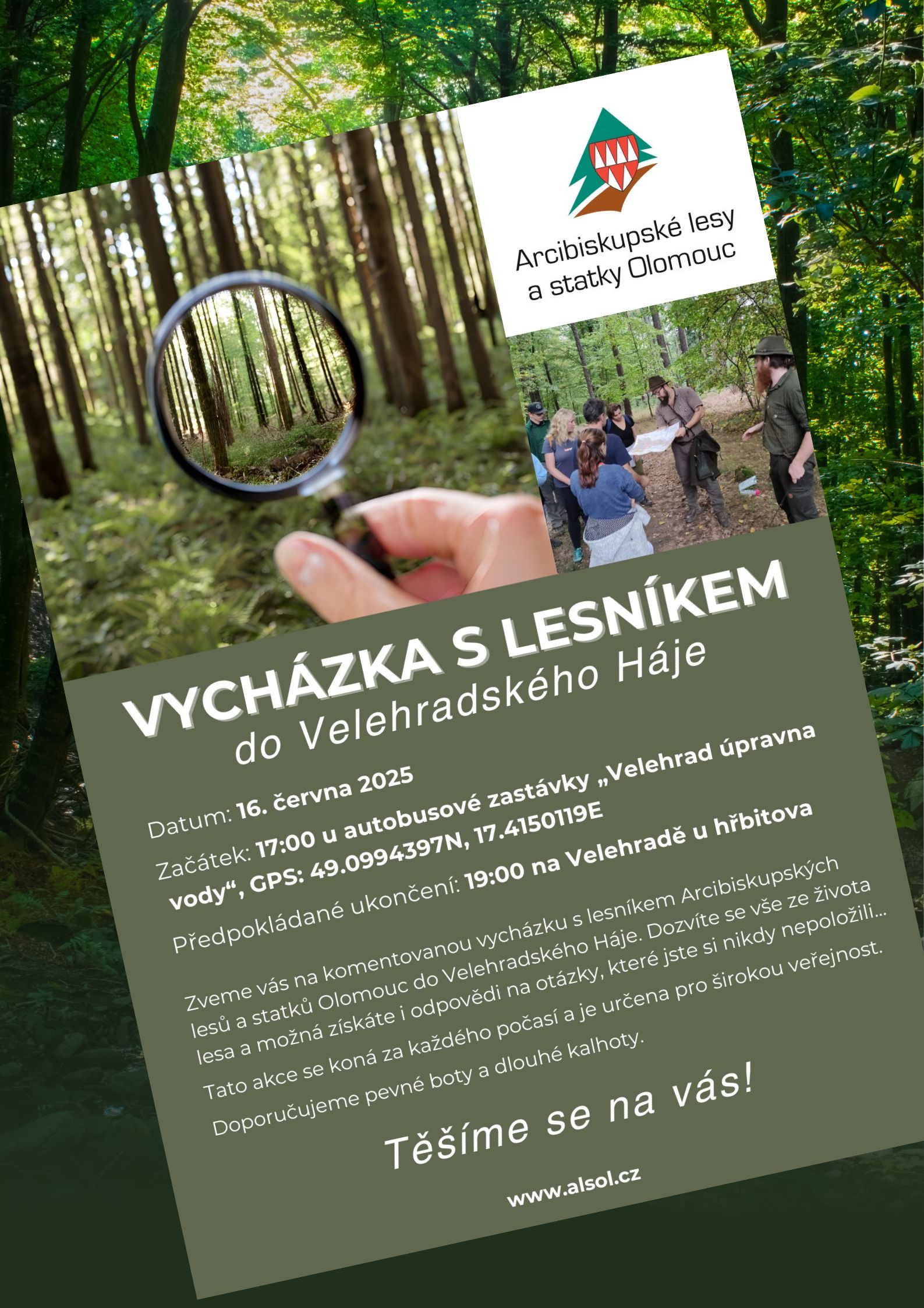 Vycházka s lesníkem, pro veřejnost, lesní pedagogika, Arcibiskupské lesy